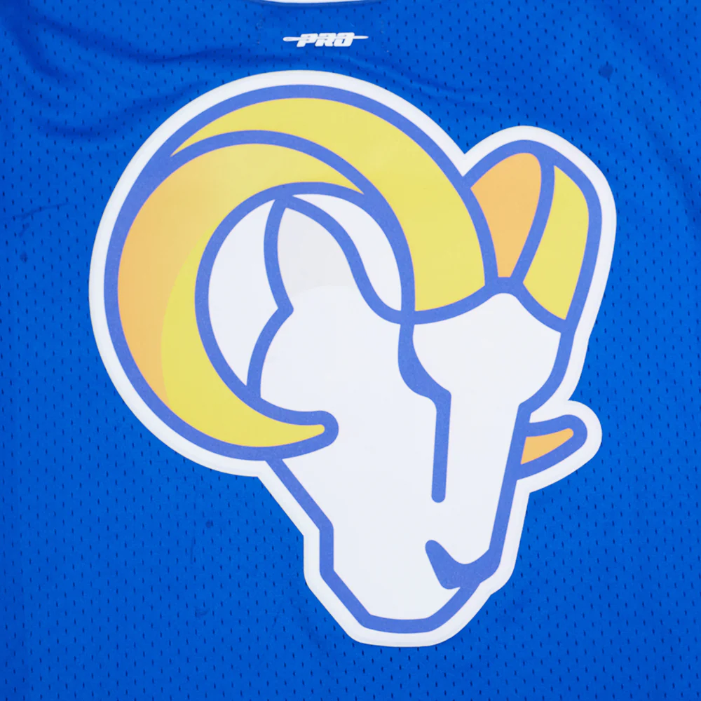 NFL LOS ANGELES RAMS CLASSIC MEN'S MESH BUTTON DOWN JERSEY (ROYAL BLUE) - Image 7