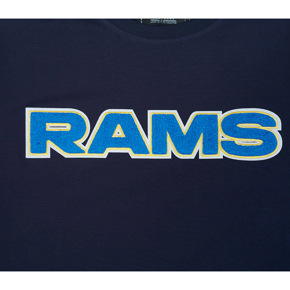 NFL LOS ANGELES RAMS CLASSIC MEN'S CHENILLE SJ TEE (MIDNIGHT NAVY) - Image 7