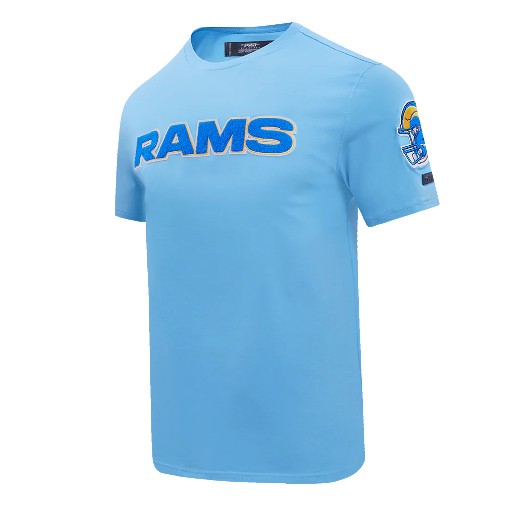 NFL LOS ANGELES RAMS CLASSIC CHENILLE SINGLE JERSEY TEE (UNIVERSITY BLUE) - Image 2