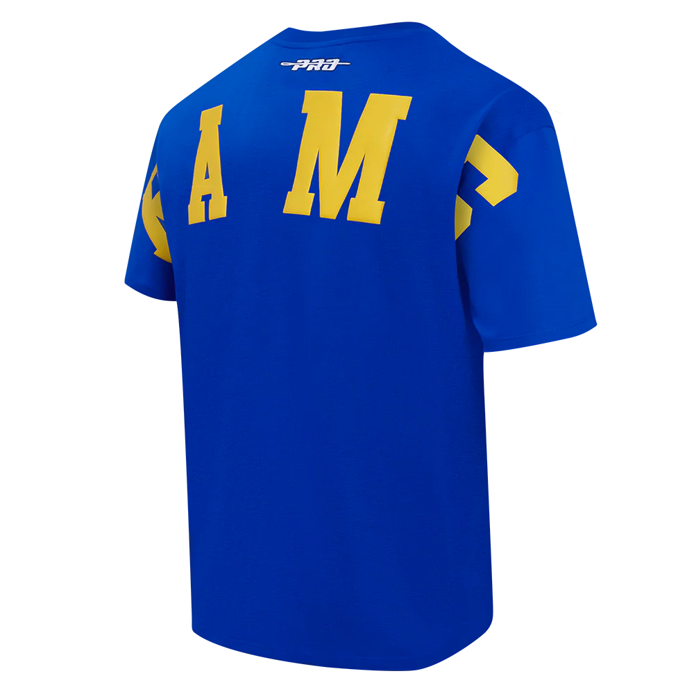 NFL LOS ANGELES RAMS WINGSPAN MEN'S CJ DROP SHOULDER TEE (ROYAL BLUE) - Image 4