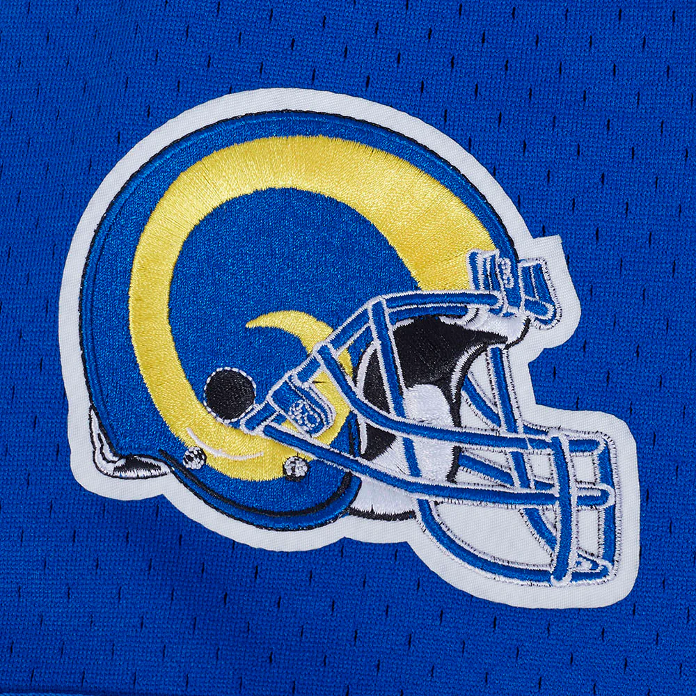 NFL LOS ANGELES RAMS ERIC DICKERSON #29 MEN'S MESH BUTTON DOWN SHIRT (ROYAL BLUE) - Image 8