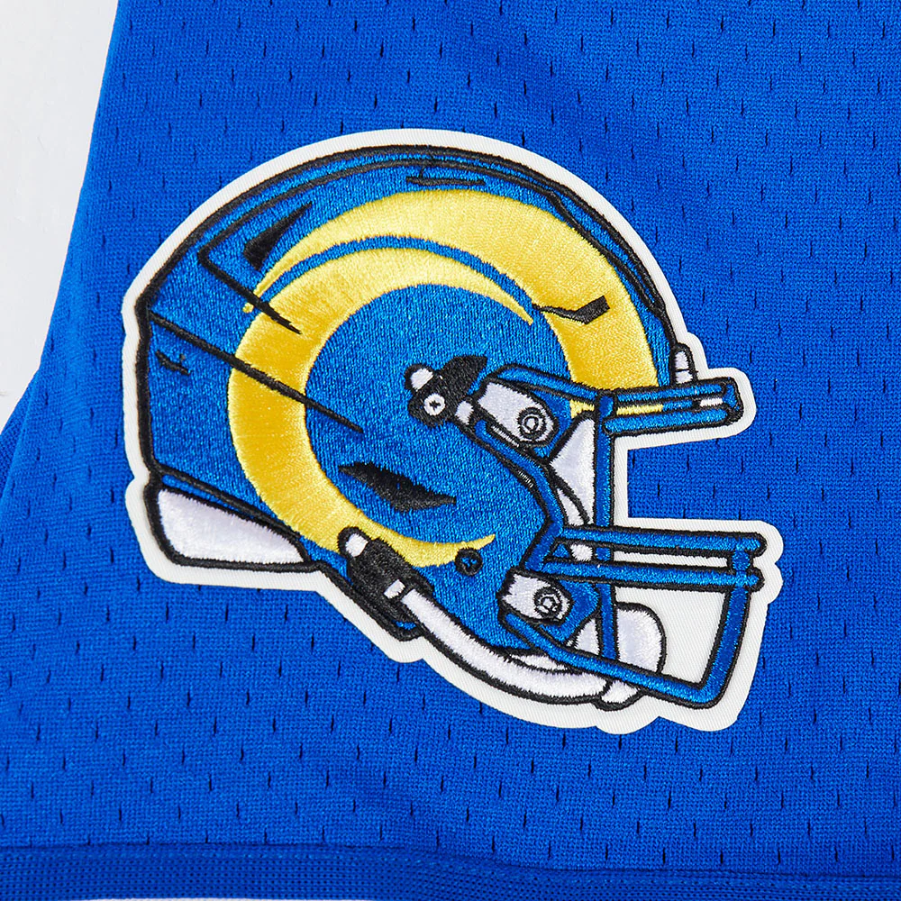 LOS ANGELES RAMS PUKA NACUA #17 CLASSIC MEN'S MESH BUTTON DOWN SHIRT (ROYAL BLUE) - Image 5