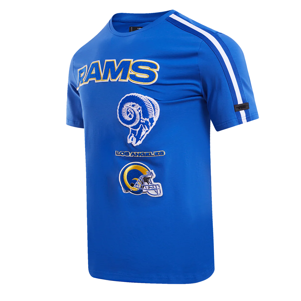 NFL LOS ANGELES RAMS RETRO CLASSIC MEN'S STRIPED TEE (ROYAL BLUE) - Image 2