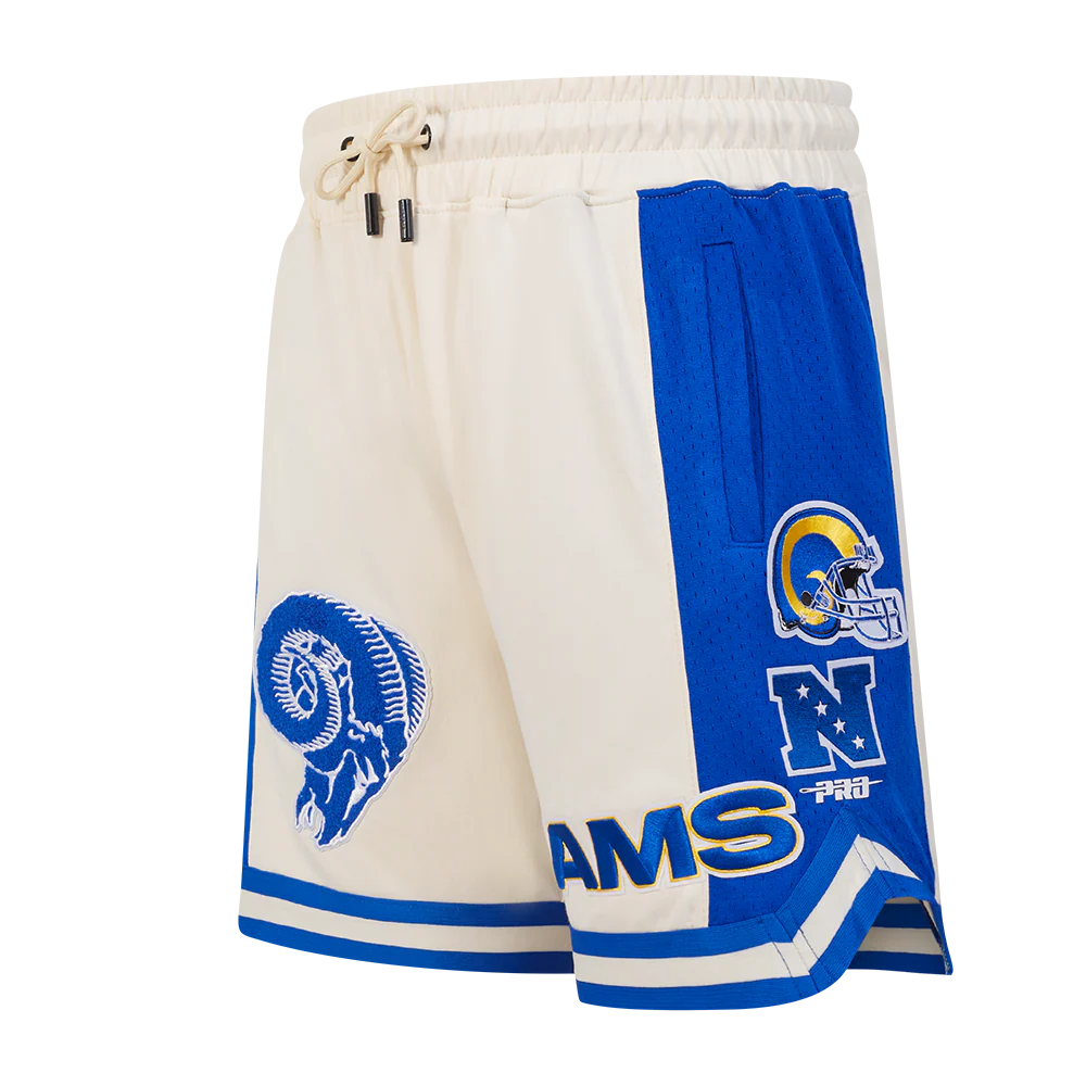 NFL LOS ANGELES RAMS RETRO CLASSIC MEN'S 2.0 SHORT (EGGSHELL/ ROYAL BLUE)
