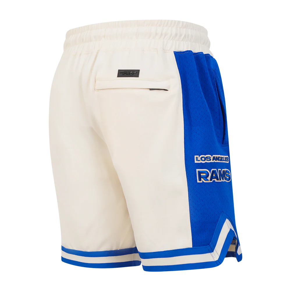 NFL LOS ANGELES RAMS RETRO CLASSIC MEN'S 2.0 SHORT (EGGSHELL/ ROYAL BLUE) - Image 3
