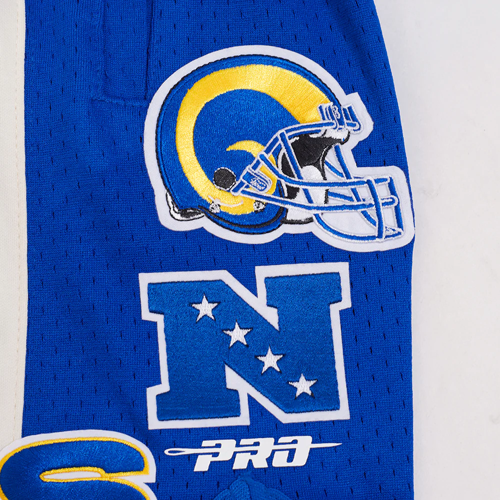 NFL LOS ANGELES RAMS RETRO CLASSIC MEN'S 2.0 SHORT (EGGSHELL/ ROYAL BLUE) - Image 8