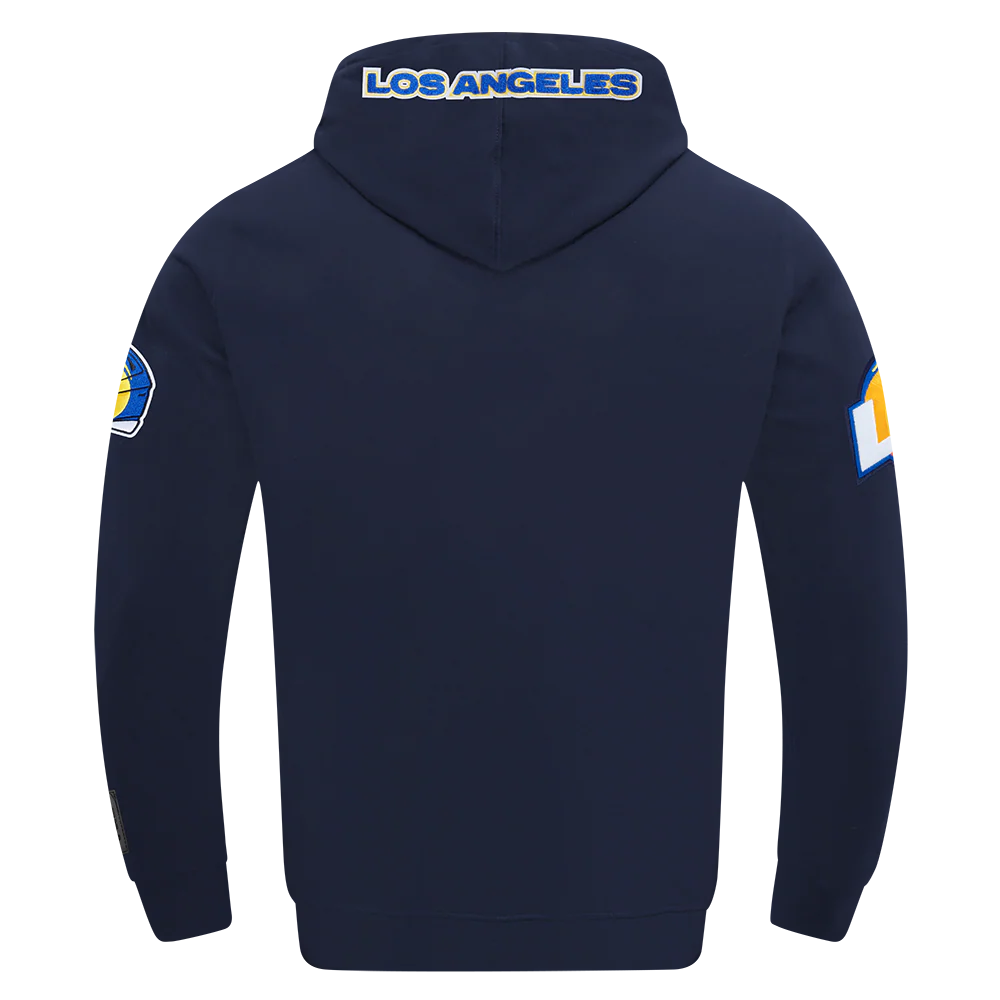 NFL LOS ANGELES RAMS CLASSIC MEN'S CHENILLE DK PO HOODIE (MIDNIGHT NAVY) - Image 3