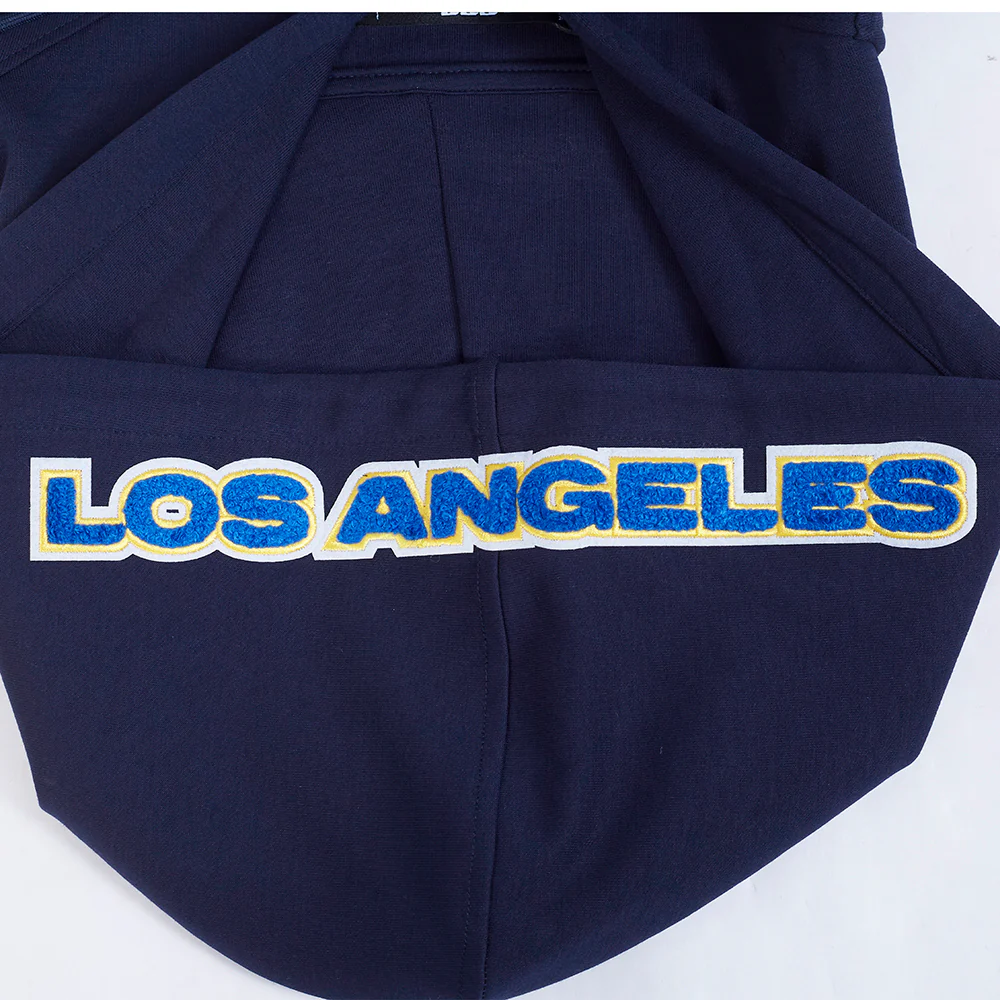 NFL LOS ANGELES RAMS CLASSIC MEN'S CHENILLE DK PO HOODIE (MIDNIGHT NAVY) - Image 5