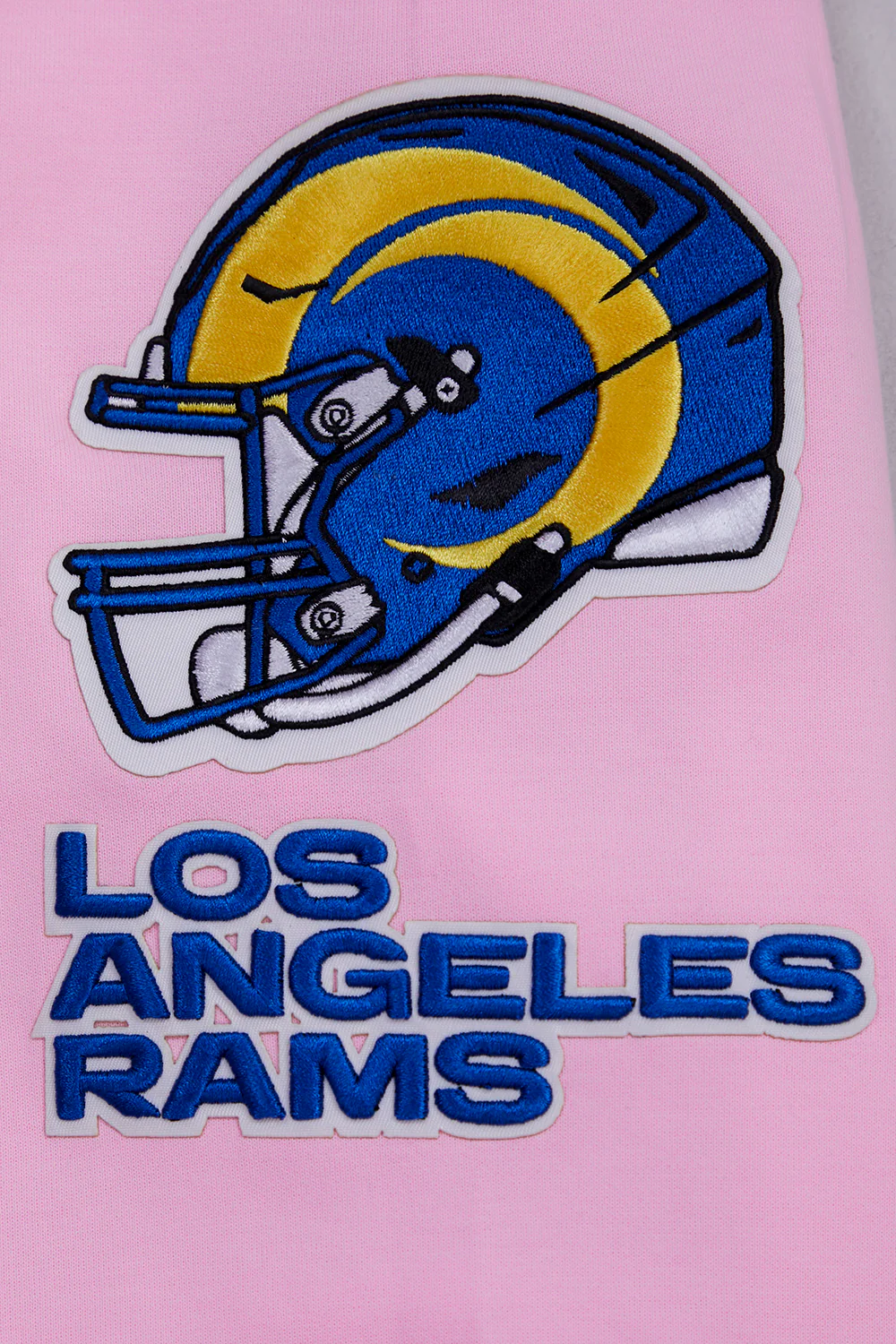 NFL LOS ANGELES RAMS CLASSIC CHENILLE DOUBLE KNIT PULLOVER HOODIE (PINK) - Image 8