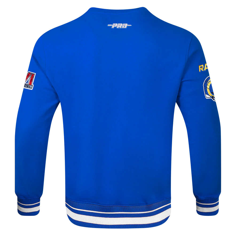 NFL LOS ANGELES RAMS MASHUP MEN'S RIB CREWNECK (ROYAL BLUE) - Image 3