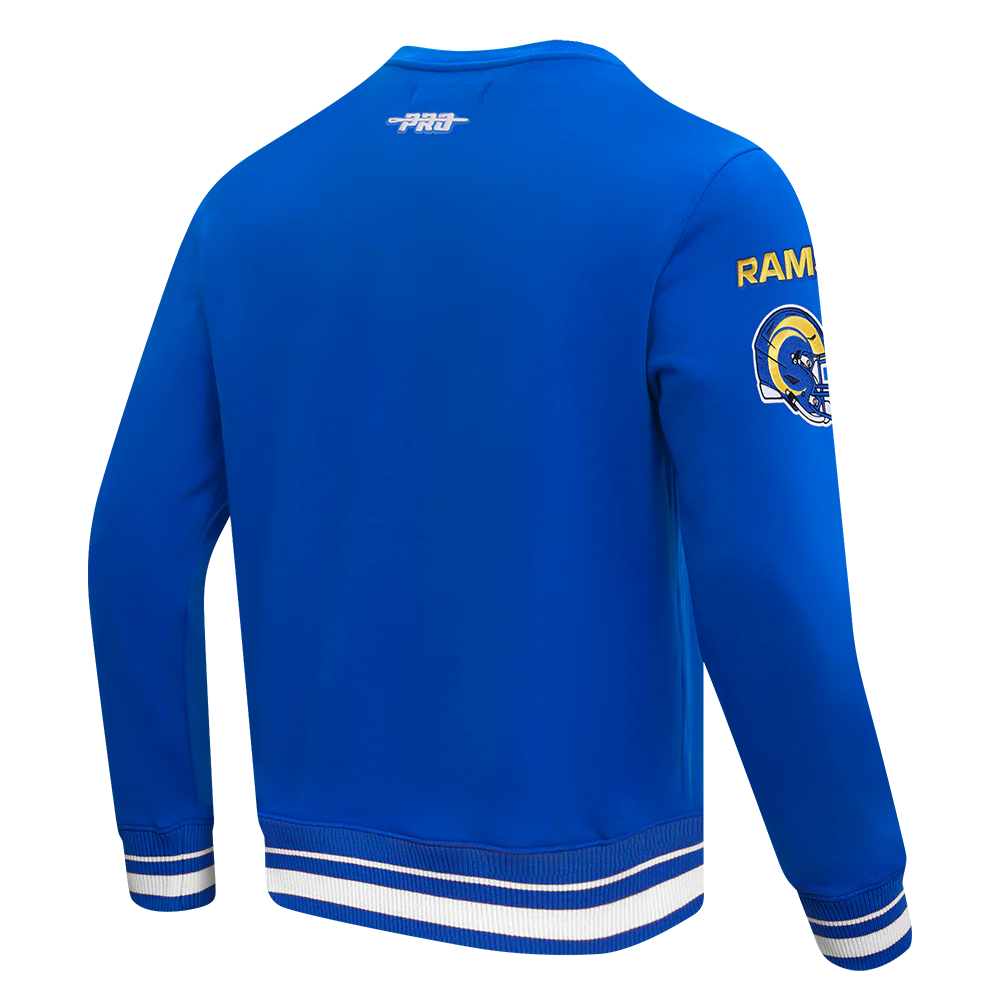NFL LOS ANGELES RAMS MASHUP MEN'S RIB CREWNECK (ROYAL BLUE) - Image 4