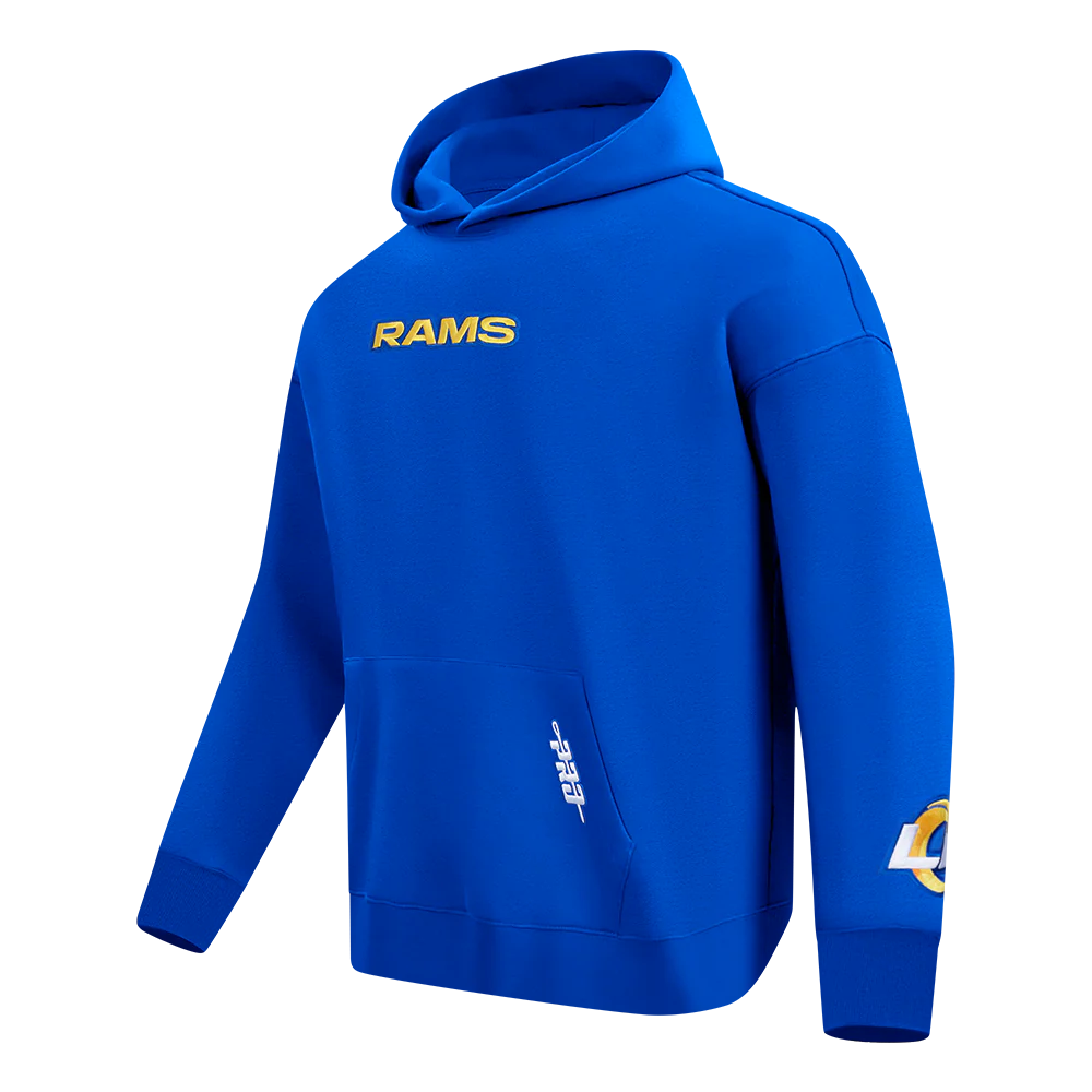 NFL LOS ANGELES RAMS WINGSPAN MEN'S DROP SHOULDER FLC PO HOODIE (ROYAL BLUE) - Image 10