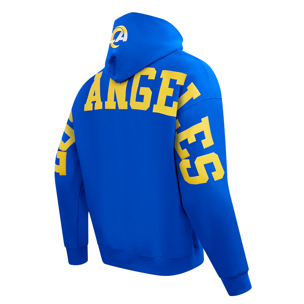 NFL LOS ANGELES RAMS WINGSPAN MEN'S DROP SHOULDER FLC PO HOODIE (ROYAL BLUE) - Image 4