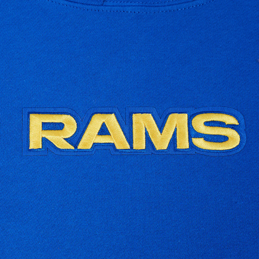 NFL LOS ANGELES RAMS WINGSPAN MEN'S DROP SHOULDER FLC PO HOODIE (ROYAL BLUE) - Image 5