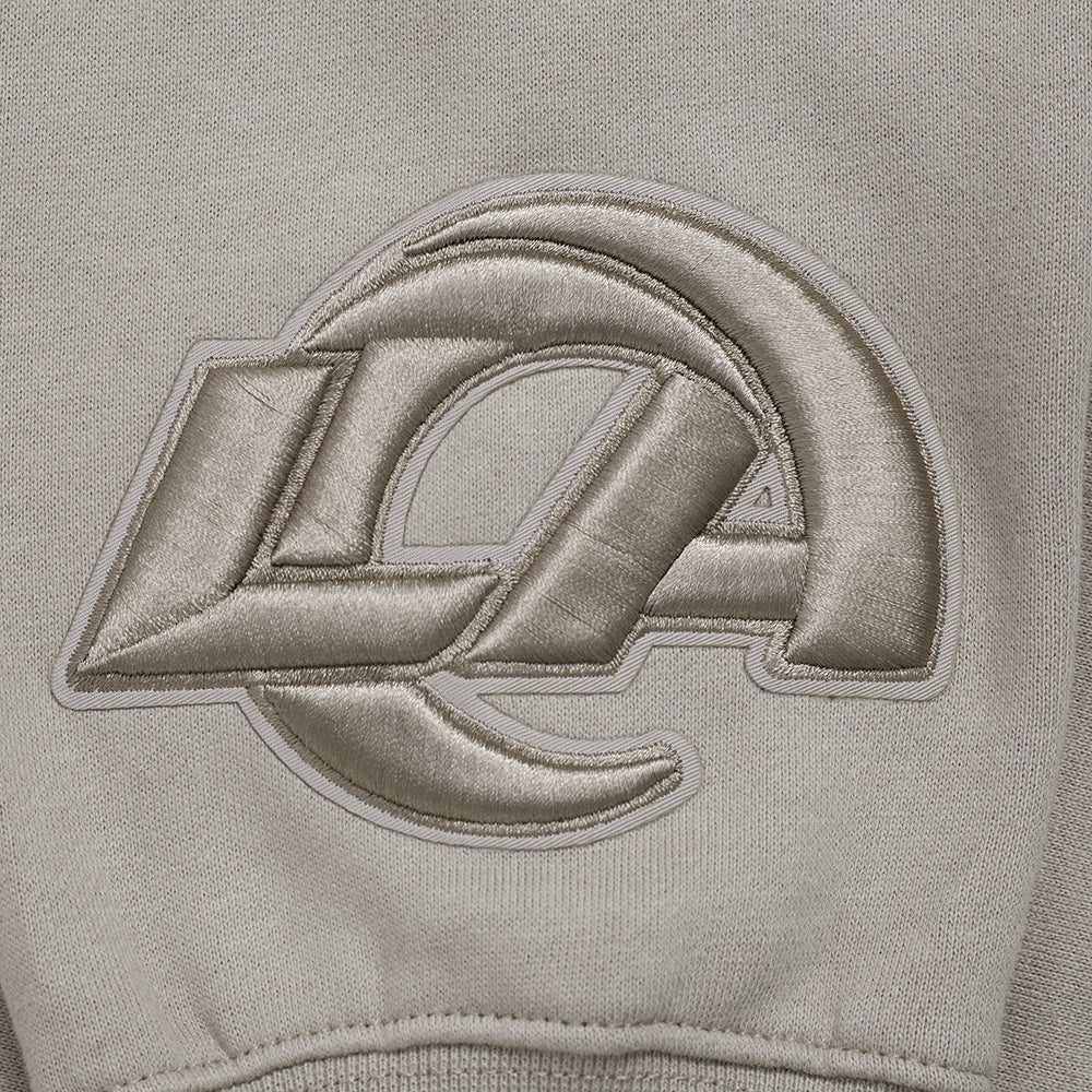 NFL LOS ANGELES RAMS WINGSPAN MEN'S DROP SHOULDER FLC PO HOODIE (TAUPE) - Image 10