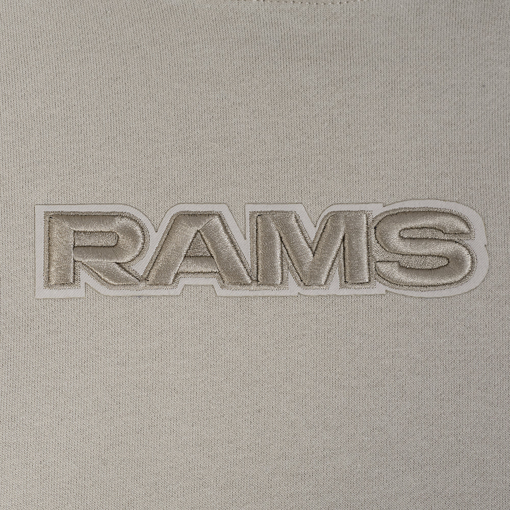 NFL LOS ANGELES RAMS WINGSPAN MEN'S DROP SHOULDER FLC PO HOODIE (TAUPE) - Image 11