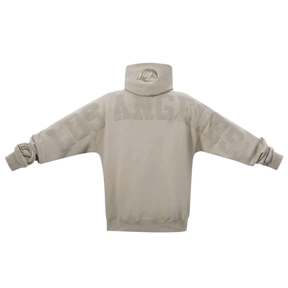 NFL LOS ANGELES RAMS WINGSPAN MEN'S DROP SHOULDER FLC PO HOODIE (TAUPE) - Image 7
