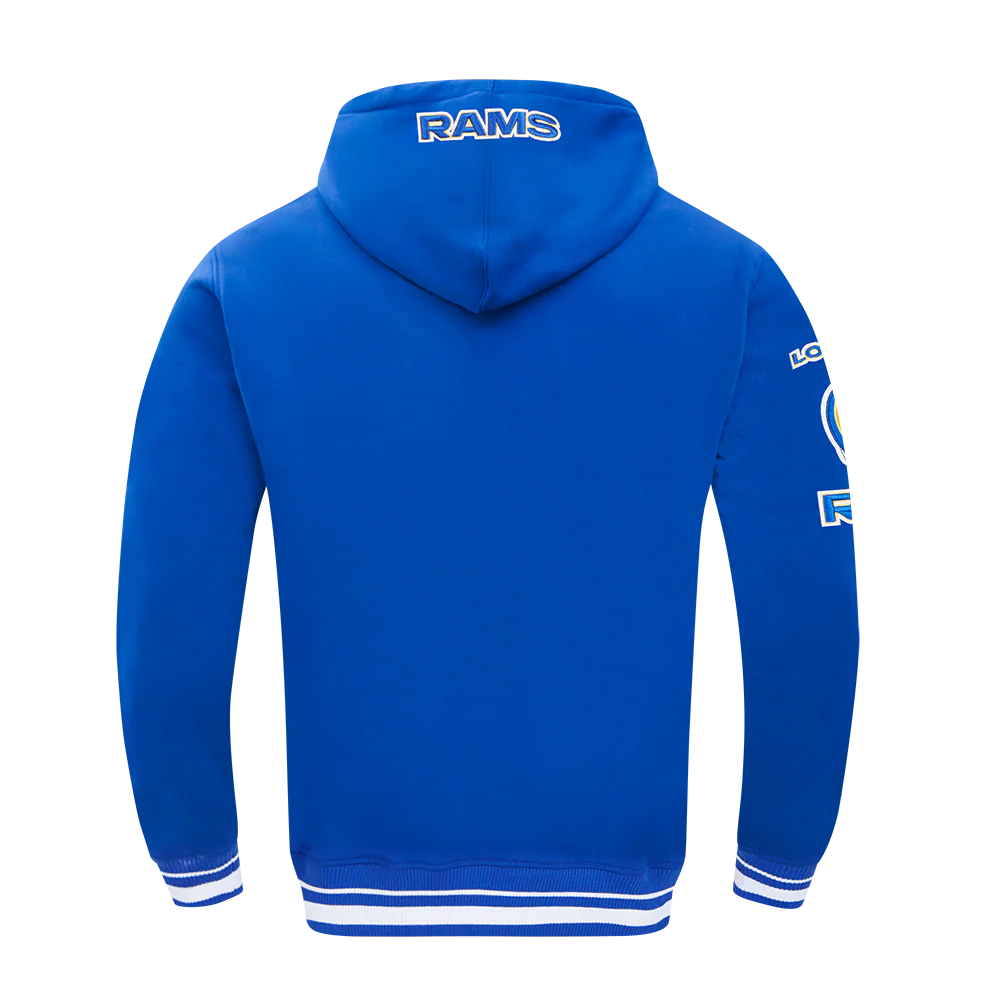 NFL LOS ANGELES RAMS RETRO CLASSIC MEN'S PULLOVER HOODIE (ROYAL BLUE) - Image 3
