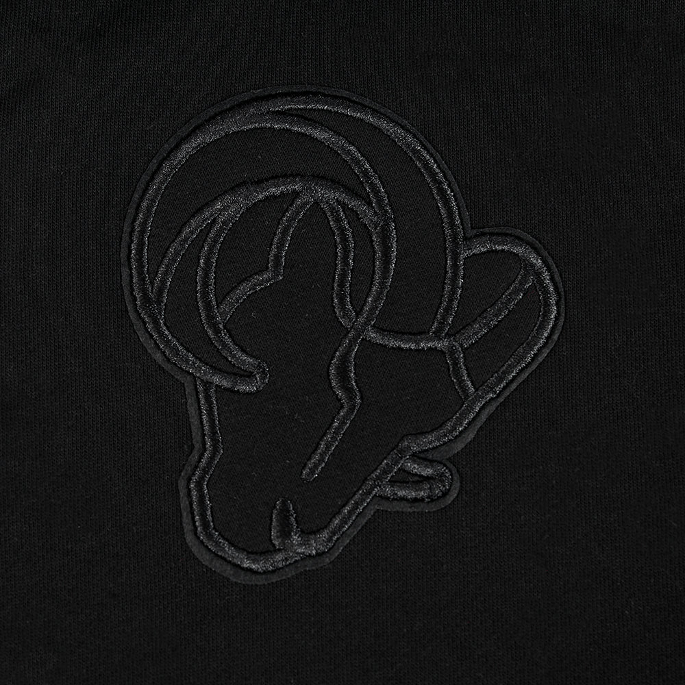 NFL LOS ANGELES RAMS NEUTRAL DROP SHOULDER PO HOODIE (BLACK) - Image 14