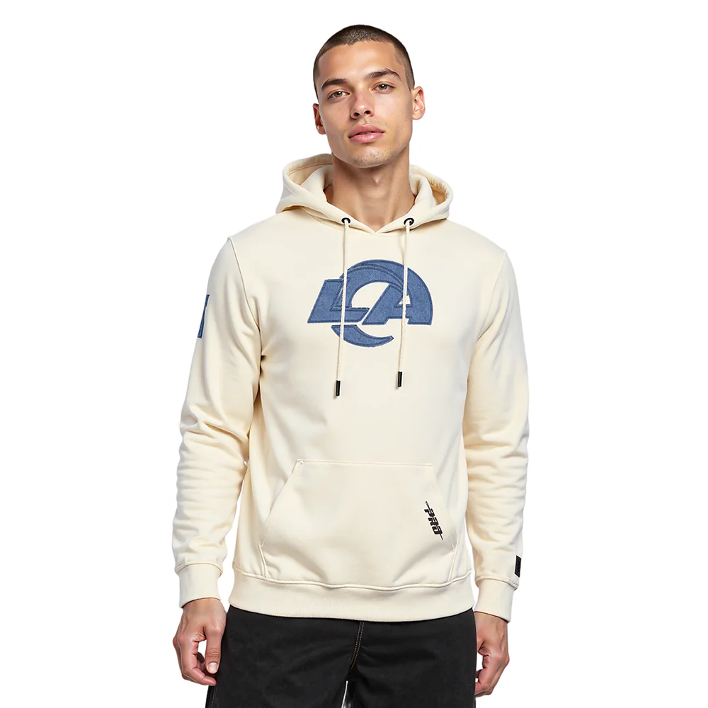 NFL LOS ANGELES RAMS VARSITY BLUES MEN'S FLC PO HOODIE (LINEN)
