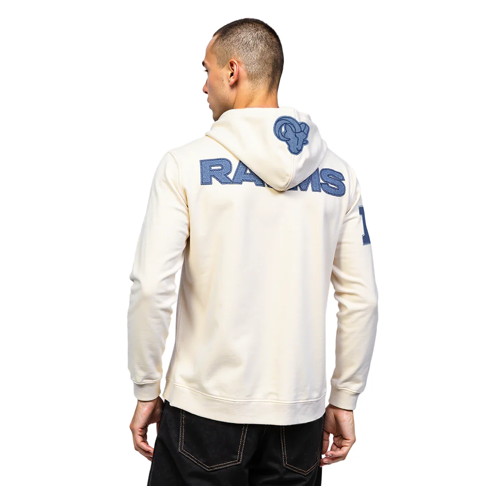 NFL LOS ANGELES RAMS VARSITY BLUES MEN'S FLC PO HOODIE (LINEN) - Image 10