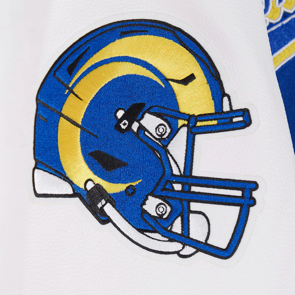 NFL LOS ANGELES RAMS SCRIPT TAIL MEN'S RIB WOOL VARSITY (ROYAL BLUE/WHITE) - Image 6