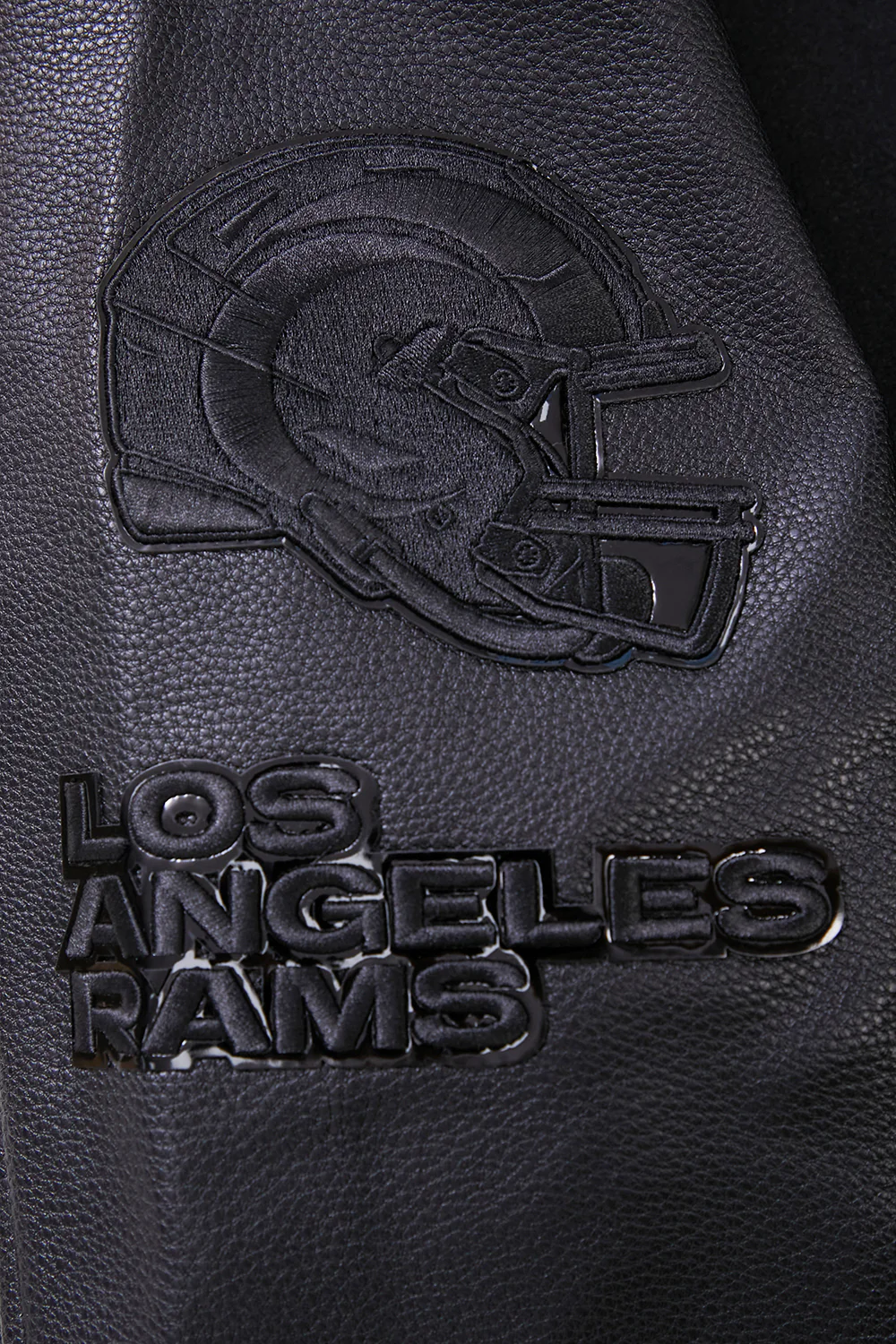 NFL LOS ANGELES RAMS TRIPLE BLACK WOOL MEN'S VARSITY JACKET (TRIPLE BLACK) - Image 15