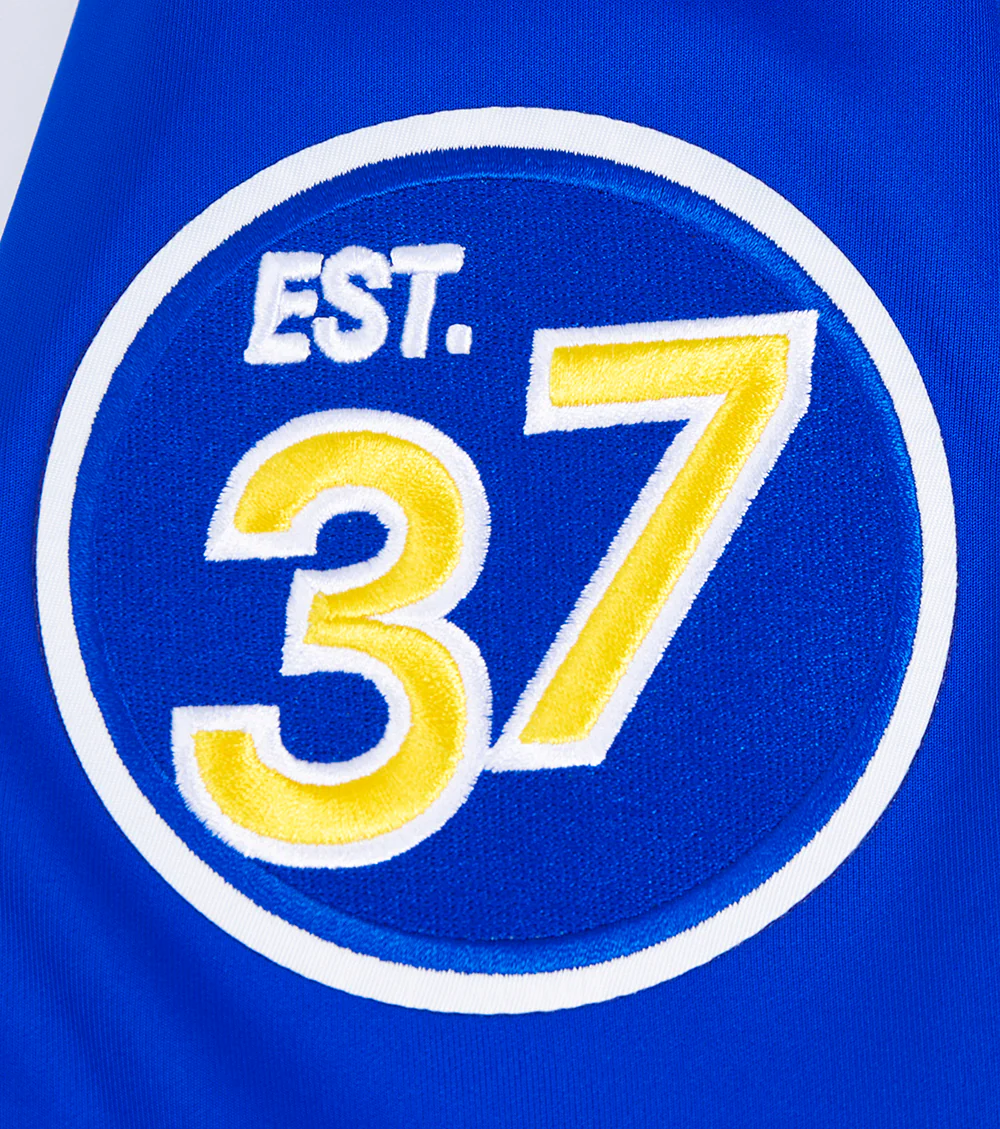 NFL LOS ANGELES RAMS FAST LANE DOUBLE KNIT MEN'S TRACK JACKET (ROYAL BLUE) - Image 7