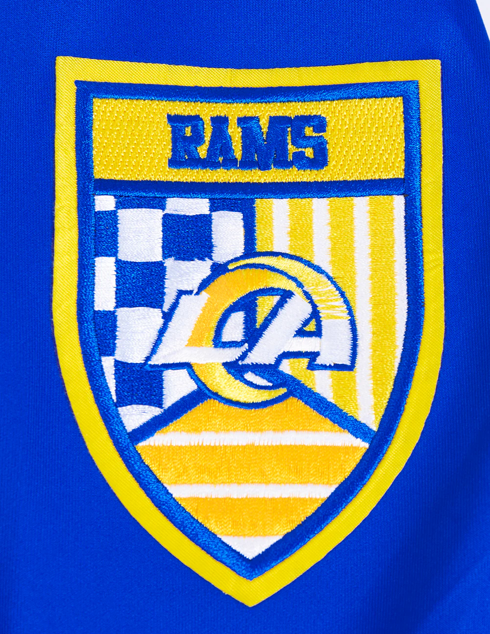 NFL LOS ANGELES RAMS FAST LANE DOUBLE KNIT MEN'S TRACK JACKET (ROYAL BLUE) - Image 8