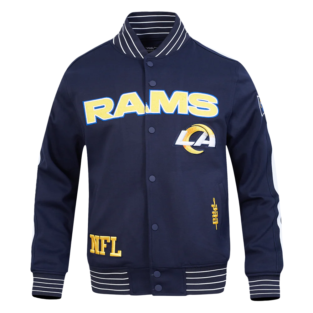 NFL LOS ANGELES RAMS PRO GAME DAY JACKET MEN'S JACKET (MIDNIGHT NAVY/WHITE) - Image 3