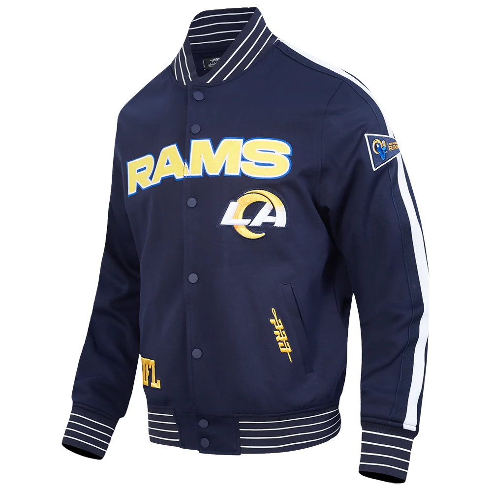 NFL LOS ANGELES RAMS PRO GAME DAY JACKET MEN'S JACKET (MIDNIGHT NAVY/WHITE) - Image 4