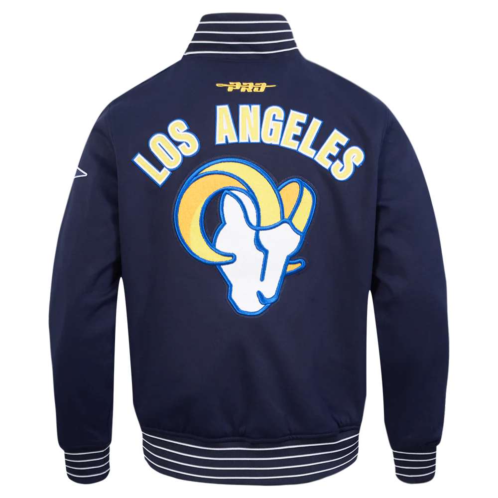 NFL LOS ANGELES RAMS PRO GAME DAY JACKET MEN'S JACKET (MIDNIGHT NAVY/WHITE) - Image 5