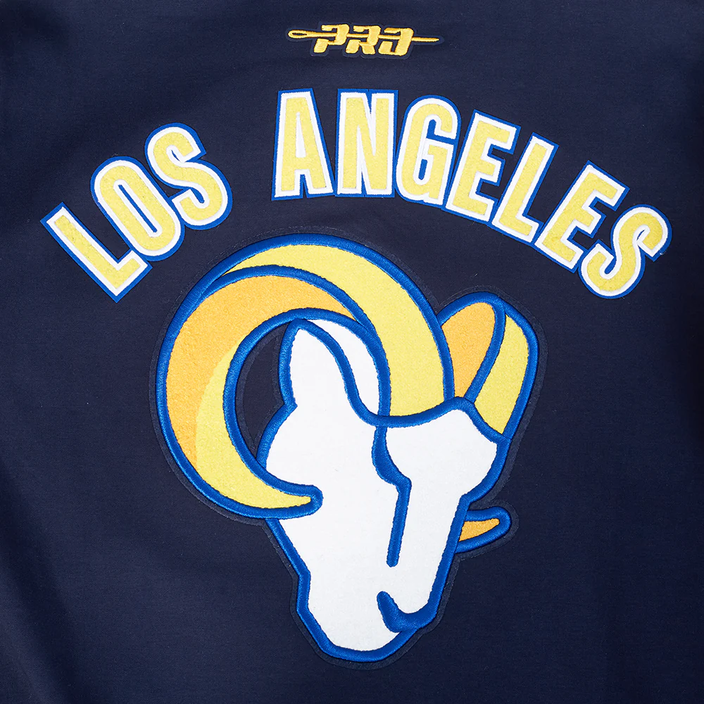 NFL LOS ANGELES RAMS PRO GAME DAY JACKET MEN'S JACKET (MIDNIGHT NAVY/WHITE) - Image 9