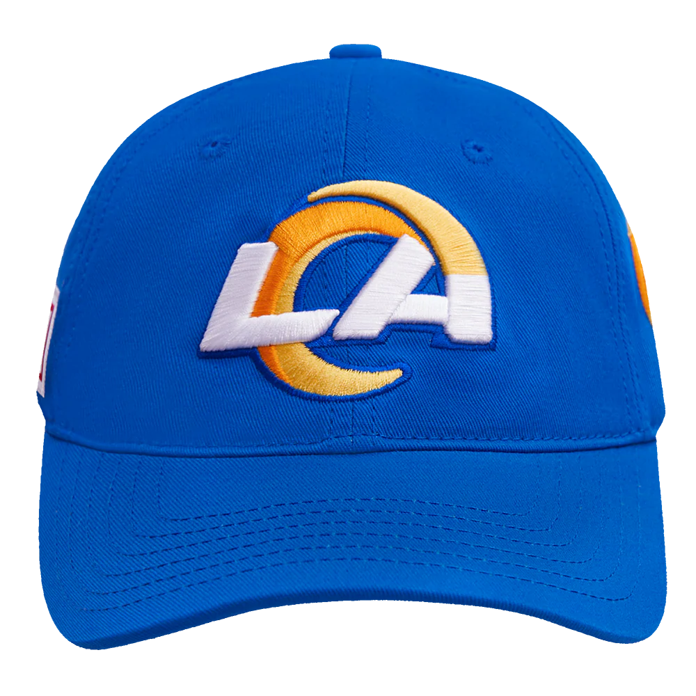 NFL LOS ANGELES RAMS FAST LANE LOGO DAD HAT (ROYAL BLUE)
