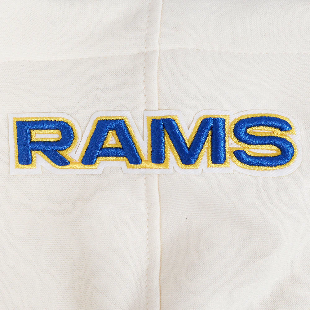 NFL LOS ANGELES RAMS RETRO CLASSICS BIG BOY'S RIB FLEECE PO HOODIE (EGGSHELL/ROYAL BLUE) - Image 6