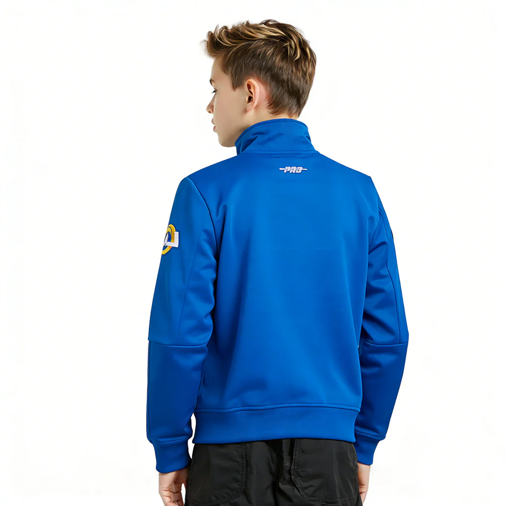 NFL LOS ANGELES RAMS CLASSIC BIG BOY'S TRACK JACKET (ROYAL BLUE) - Image 2