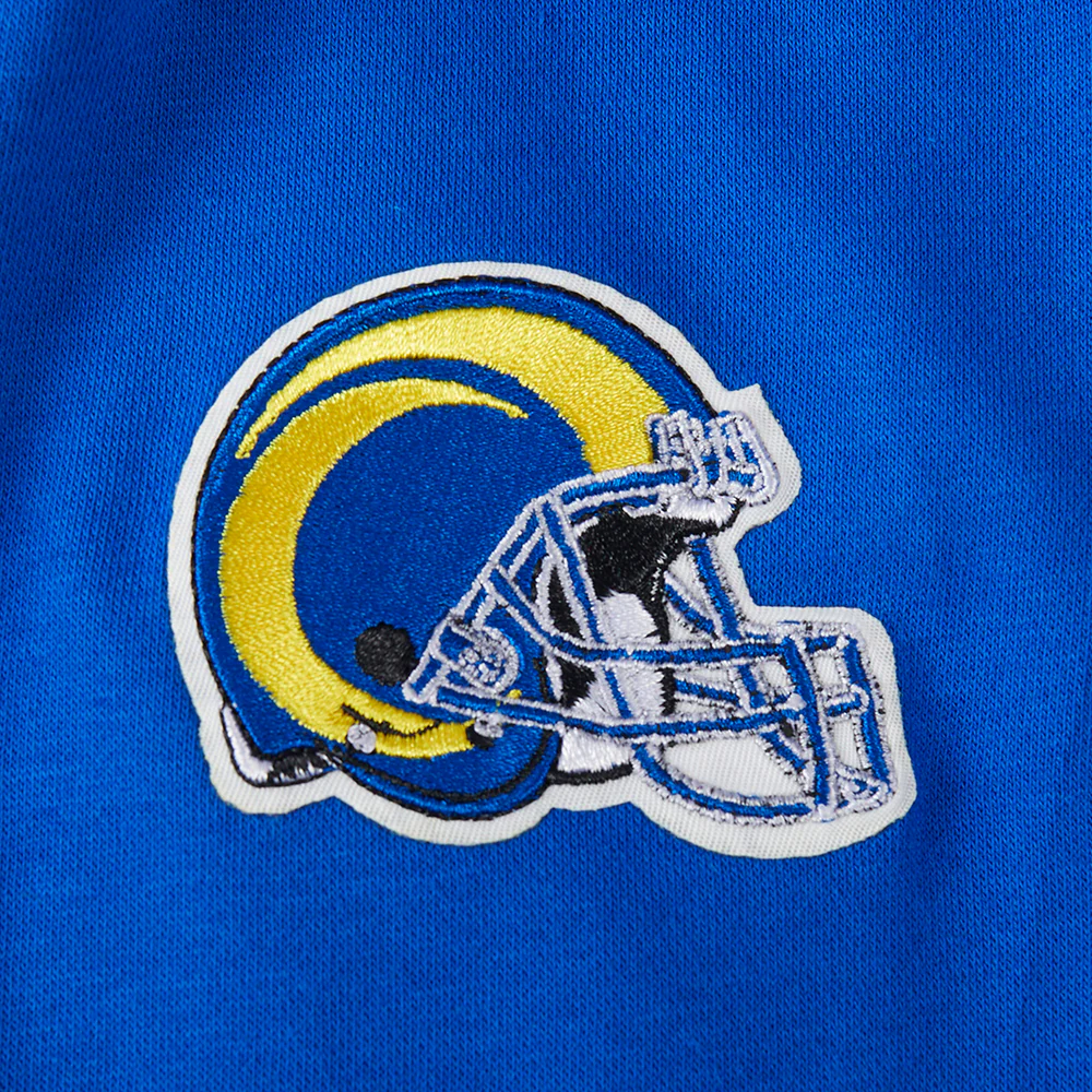 NFL LOS ANGELES RAMS RETRO CLASSIC BIG GIRLS  RIB FLEECE CREWNECK (ROYAL BLUE) - Image 6
