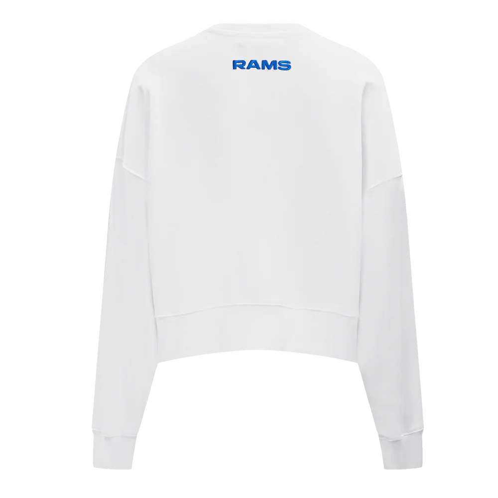 NFL LOS ANGELES RAMS CLASSIC FLEECE CREWNECK (WHITE) - Image 4