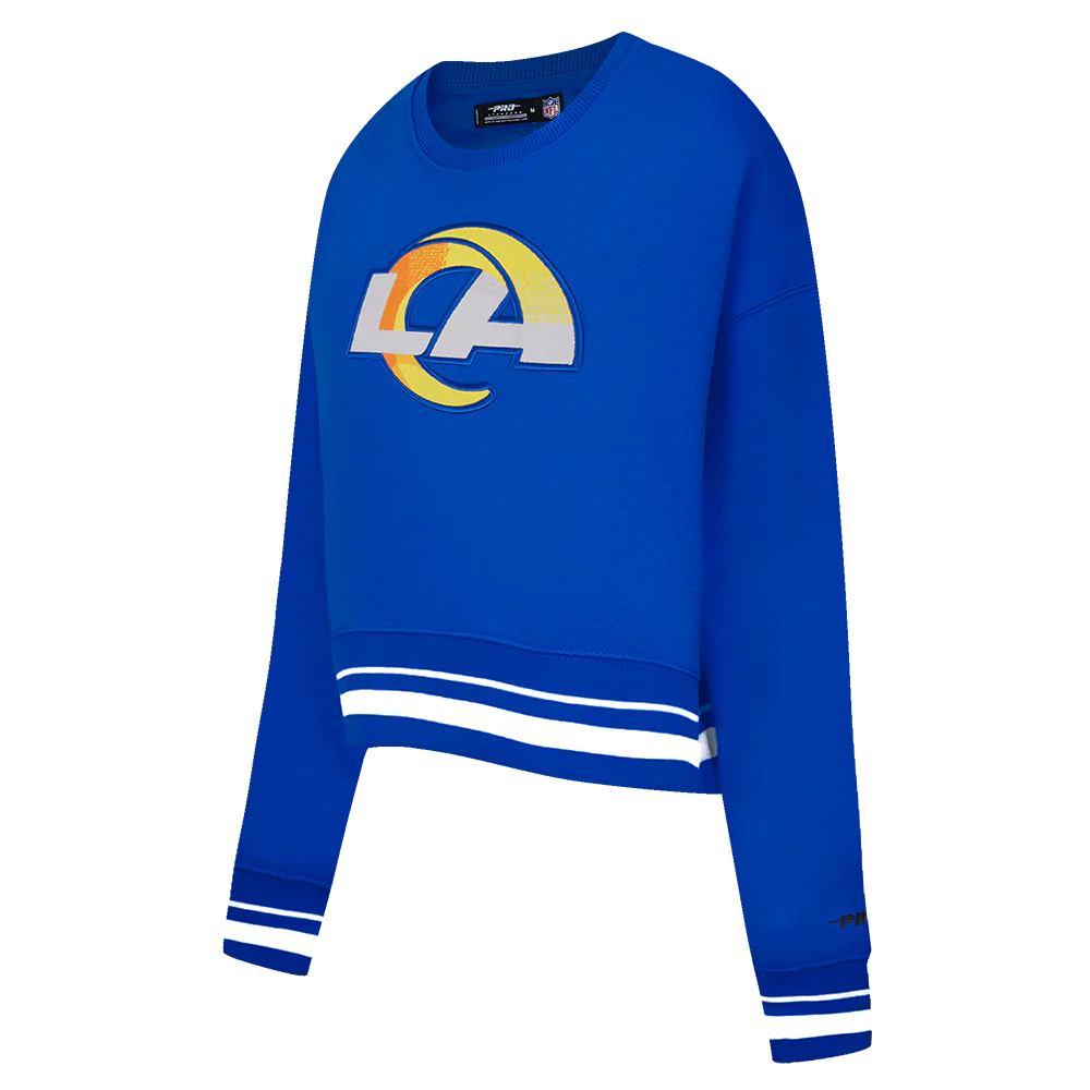 NFL LOS ANGELES RAMS MASHUP WOMEN'S RIB CREWNECK (ROYAL BLUE) - Image 2