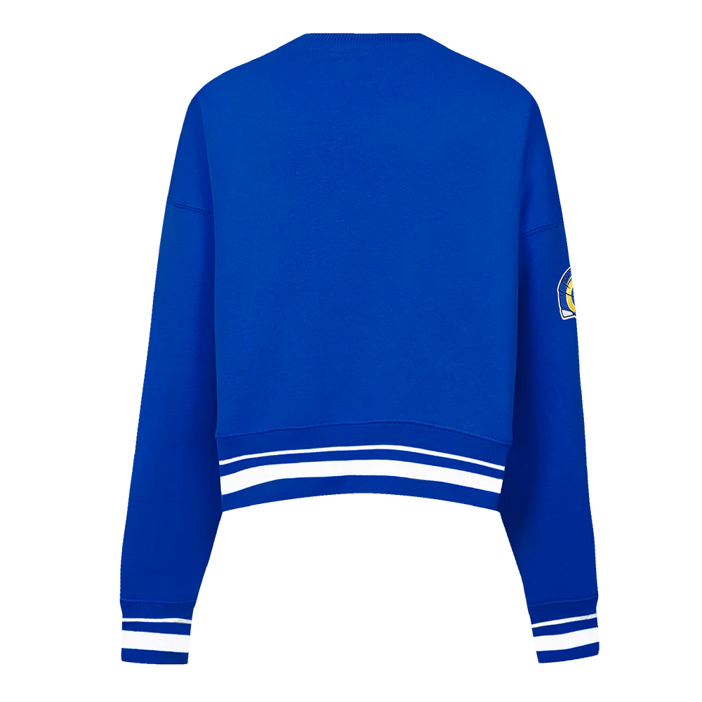 NFL LOS ANGELES RAMS MASHUP WOMEN'S RIB CREWNECK (ROYAL BLUE) - Image 3
