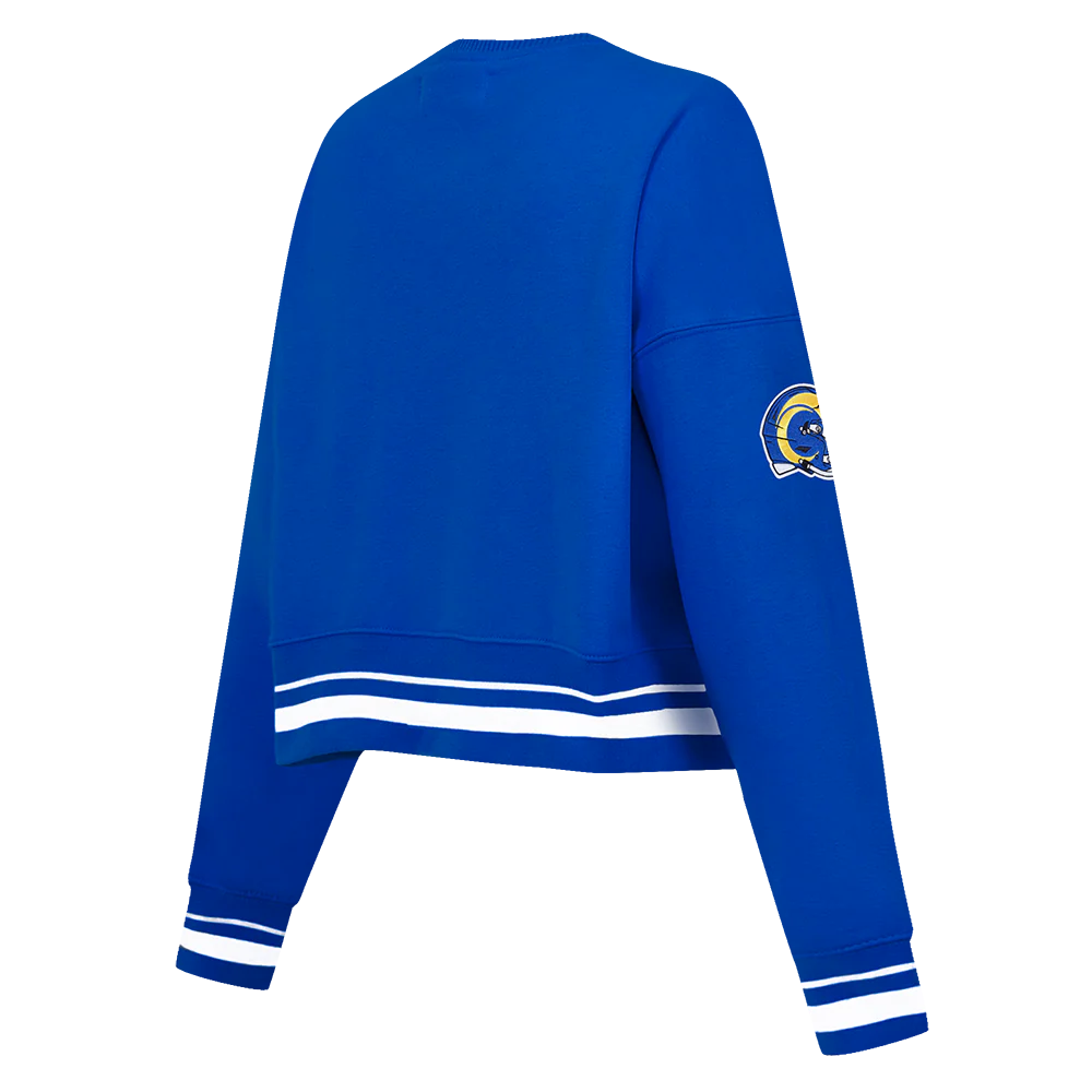 NFL LOS ANGELES RAMS MASHUP WOMEN'S RIB CREWNECK (ROYAL BLUE) - Image 4