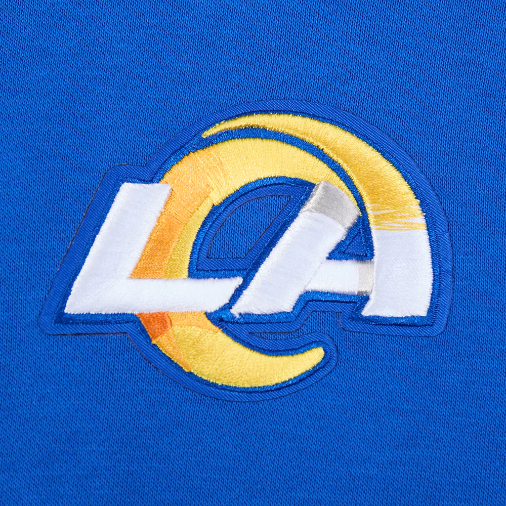 NFL LOS ANGELES RAMS WINGSPAN WOMEN'S FLC CROPPED PO HOODIE (ROYAL BLUE) - Image 9