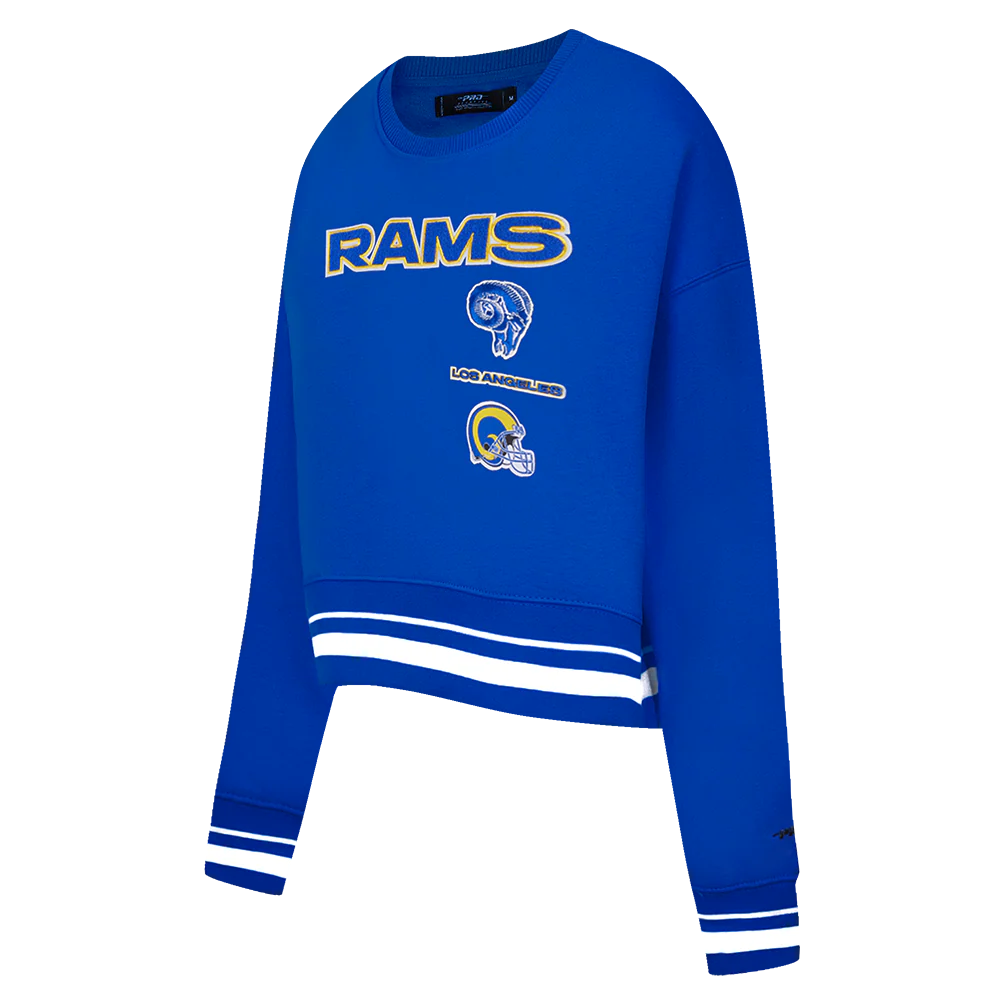 NFL LOS ANGELES RAMS RETRO CLASSIC WOMEN'S CREWNECK (ROYAL BLUE) - Image 2