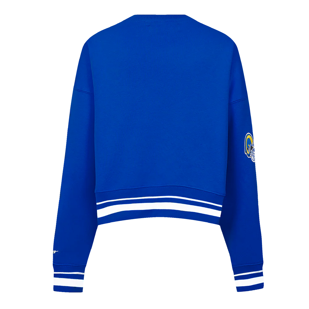 NFL LOS ANGELES RAMS RETRO CLASSIC WOMEN'S CREWNECK (ROYAL BLUE) - Image 3