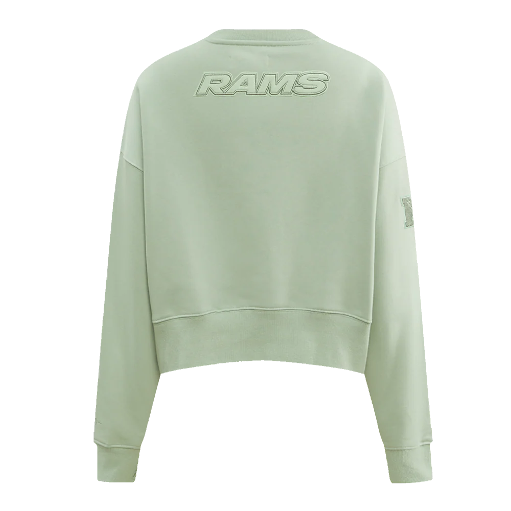 NFL LOS ANGELES RAMS NEUTRAL FLEECE CREWNECK (MOSS) - Image 4