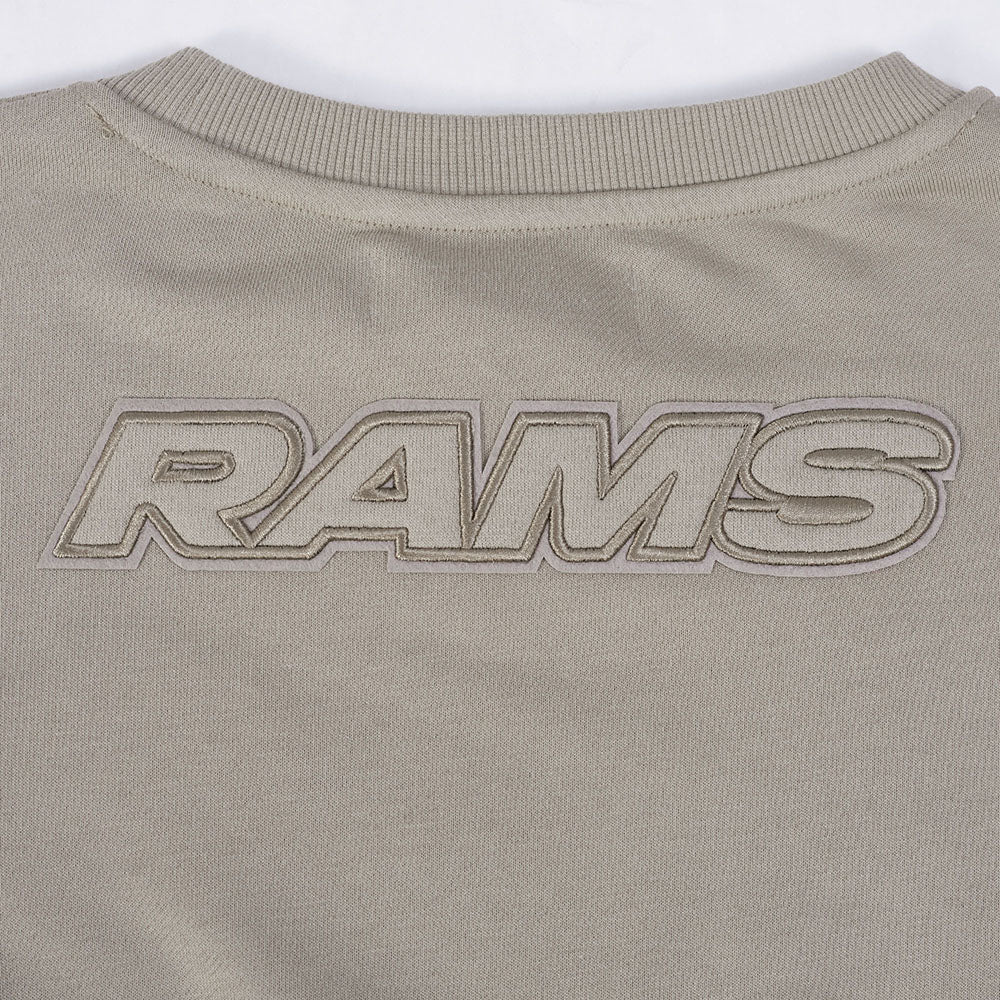 NFL LOS ANGELES RAMS NEUTRAL WOMEN'S FLEECE CREWNECK (TAUPE) - Image 7