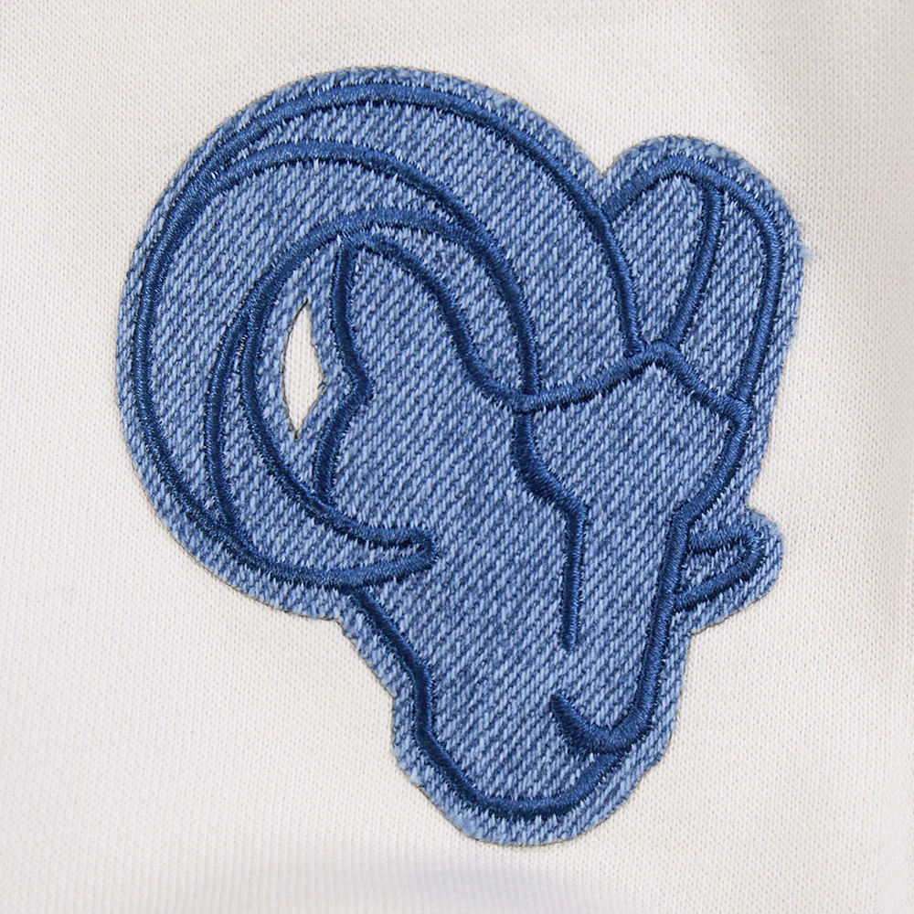 NFL LOS ANGELES RAMS VARSITY BLUES WOMEN'S  FLC CREWNECK (LINEN) - Image 7