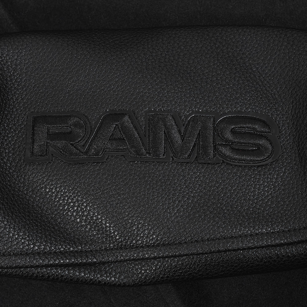 NFL LOS ANGELES RAMS TRIPLE BLACK WOMEN'S WOOL VARSITY JACKET (TRIPLE BLACK) - Image 6