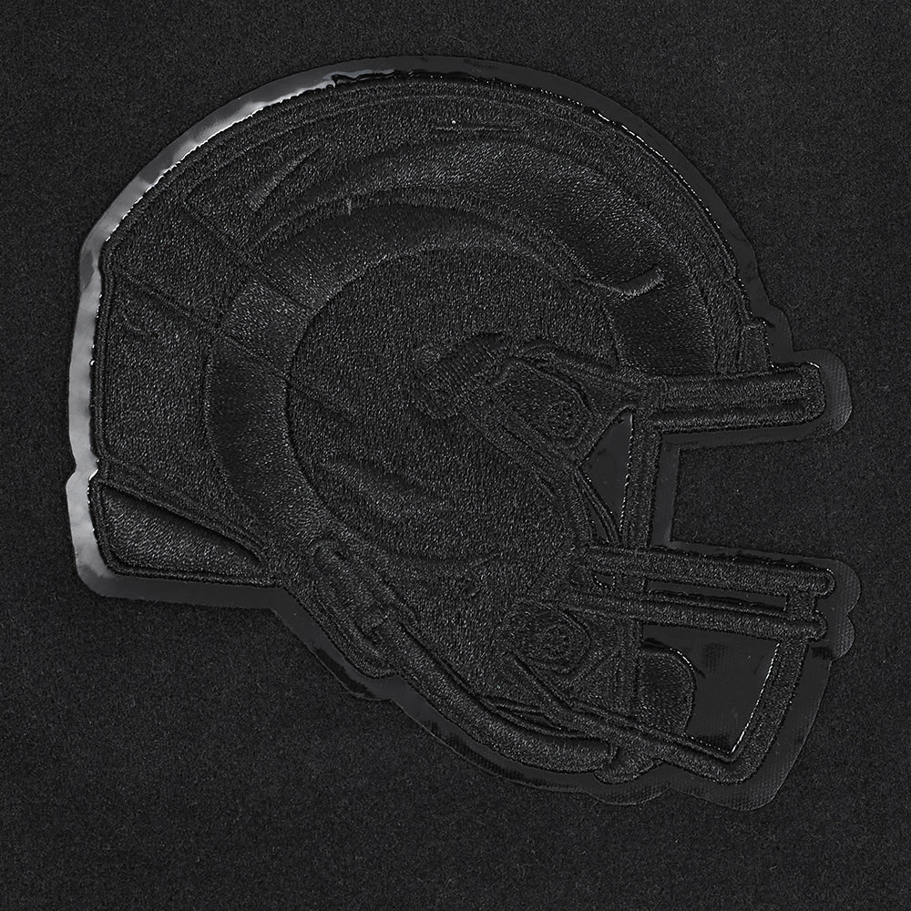 NFL LOS ANGELES RAMS TRIPLE BLACK WOMEN'S WOOL VARSITY JACKET (TRIPLE BLACK) - Image 7