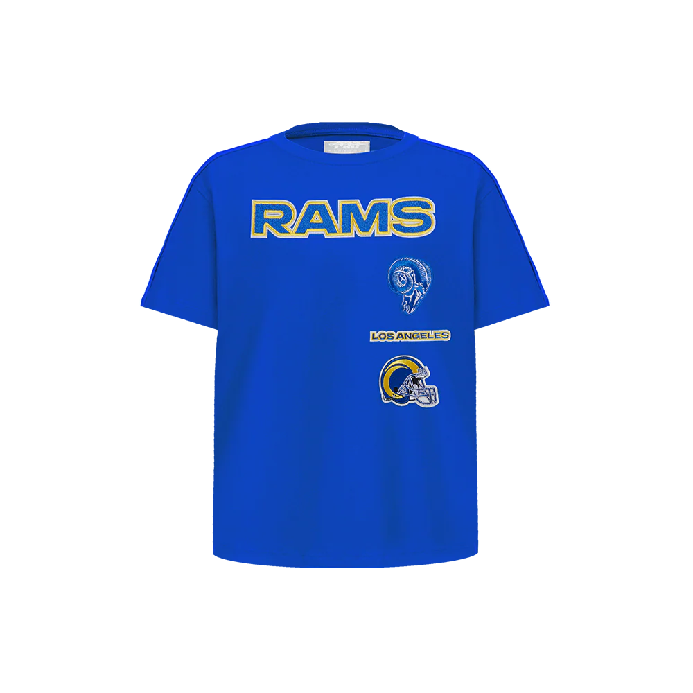 NFL LOS ANGELES RAMS RETRO CLASSIC LITTLE BOYS SHORT SLEEVE TAPING TEE (ROYAL BLUE)